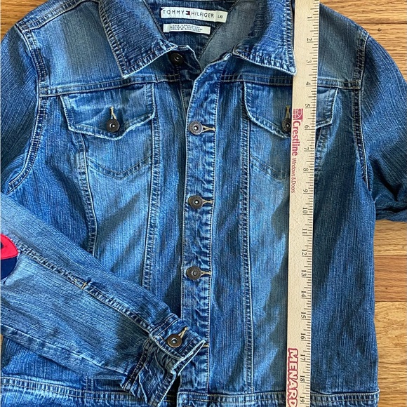Tommy Hilfiger Jean Jacket Women’s Large (Juniors) Blue Lady Bug Patches Denim - Picture 7 of 8